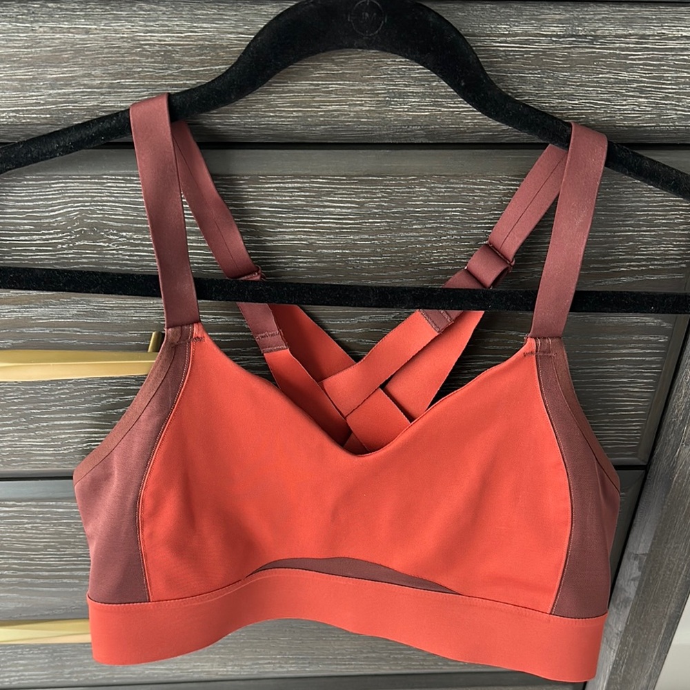 Brooks Brown Sports Bra with Supportive Straps